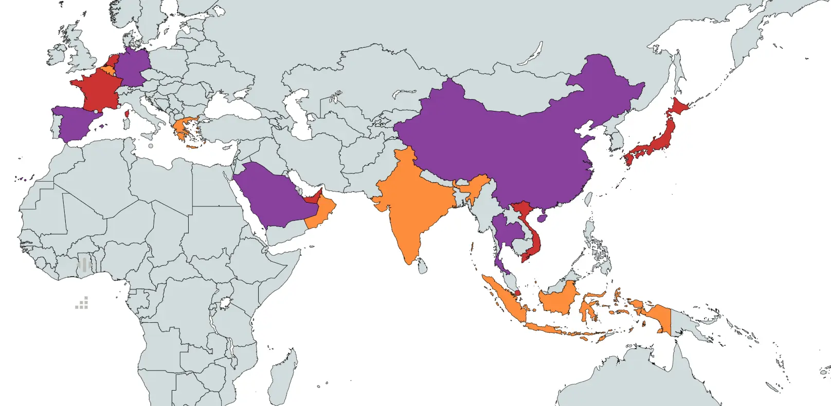 Oaple global logistics map
